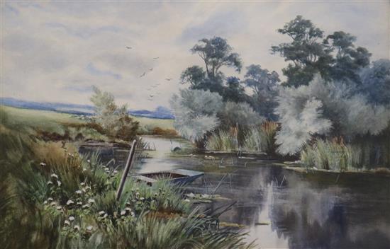 A pair of watercolour landscapes, 27cm x 43cm